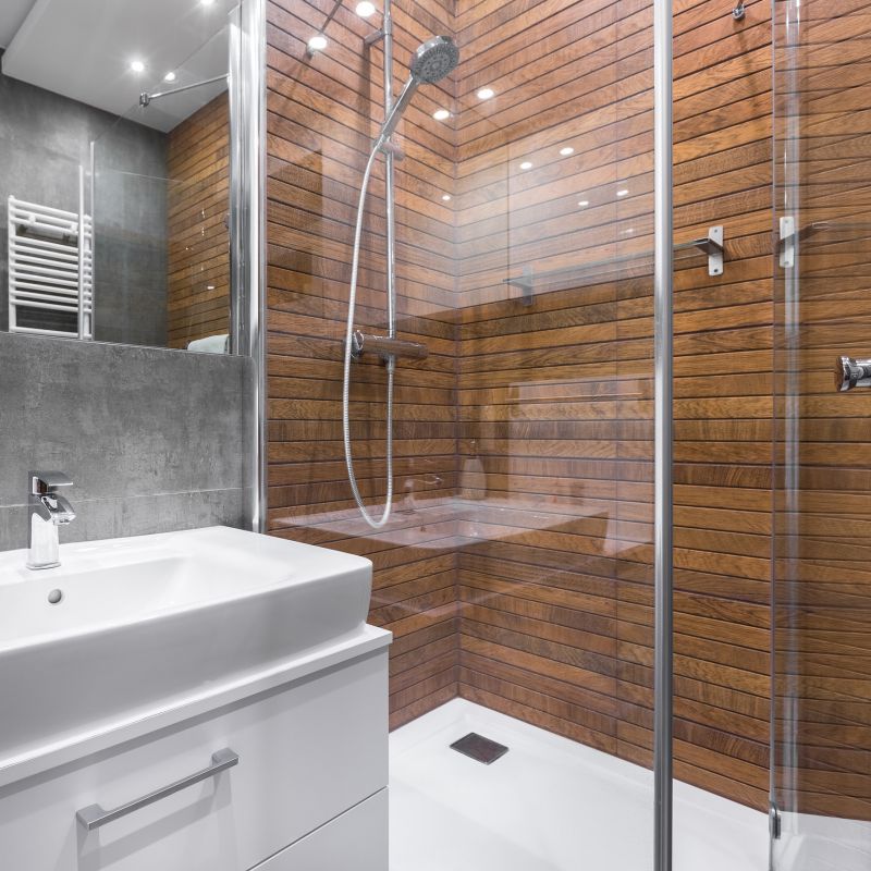Stylish Shower with Glass Doors